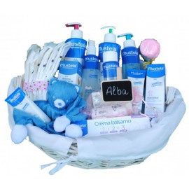 Cesta grande de regalos para bebés recién nacidos, azul – Jollein - Cositas  Chulis