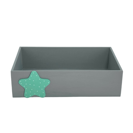 Caja madera Gris con Estrella